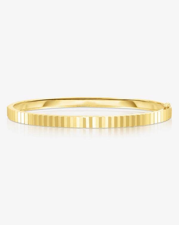 Ring Concierge Bracelets 14k Yellow Gold / 15 cm Fluted Gold Bangle