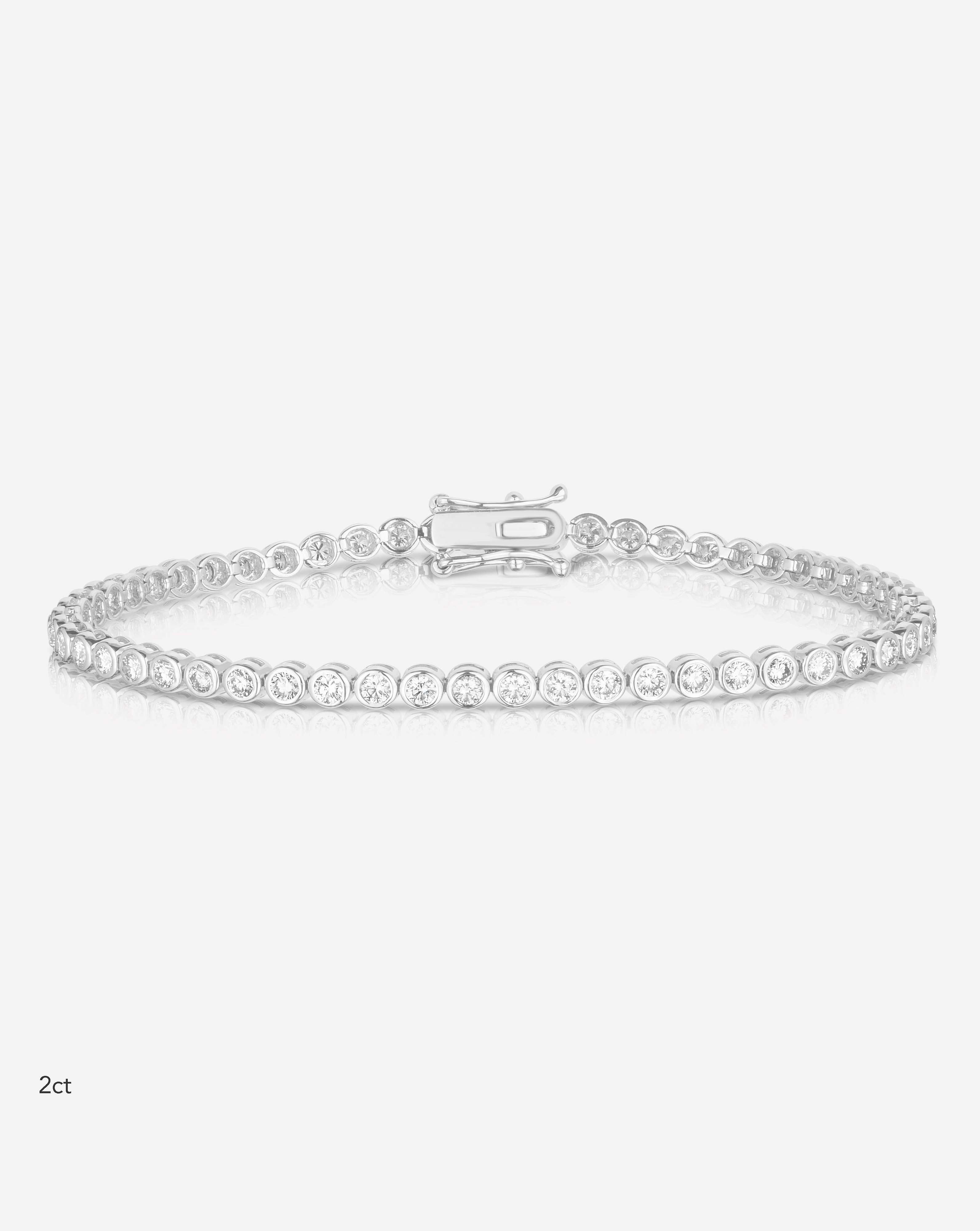 BezelSet Classic Diamond Tennis Bracelet Ring Concierge