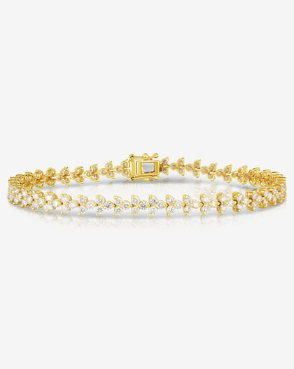 Ring Concierge Bracelets 14k Yellow Gold Diamond Trio Tennis Bracelet