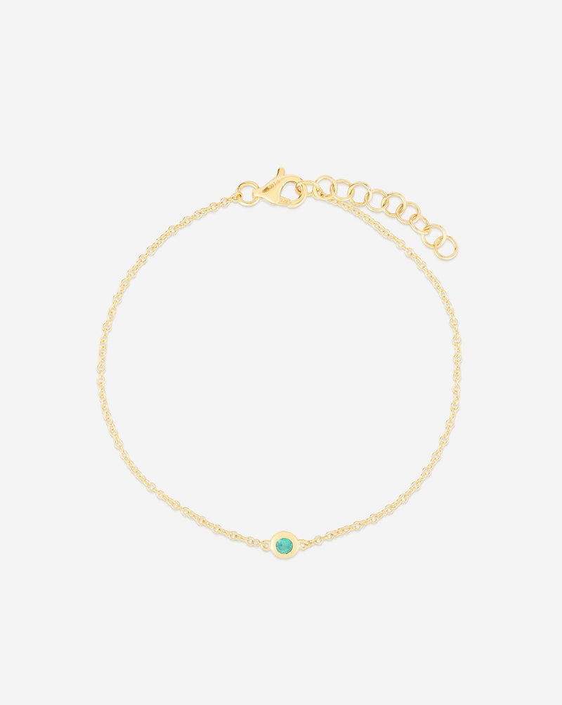 Ring Concierge Bracelets 14k Yellow Gold / Emerald Gemstone Bezel-Set Bracelet