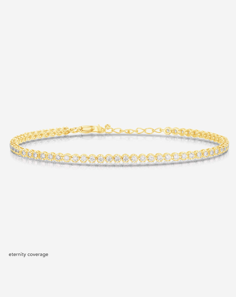Ring Concierge Bracelets / Eternity Mini Diamond Tennis Bracelet 14k Yellow Gold