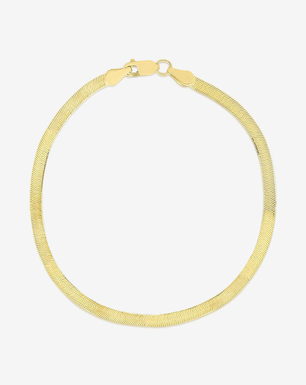 Ring Concierge Bracelets 3 mm / 7 in. Herringbone Bracelet 14k yellow gold