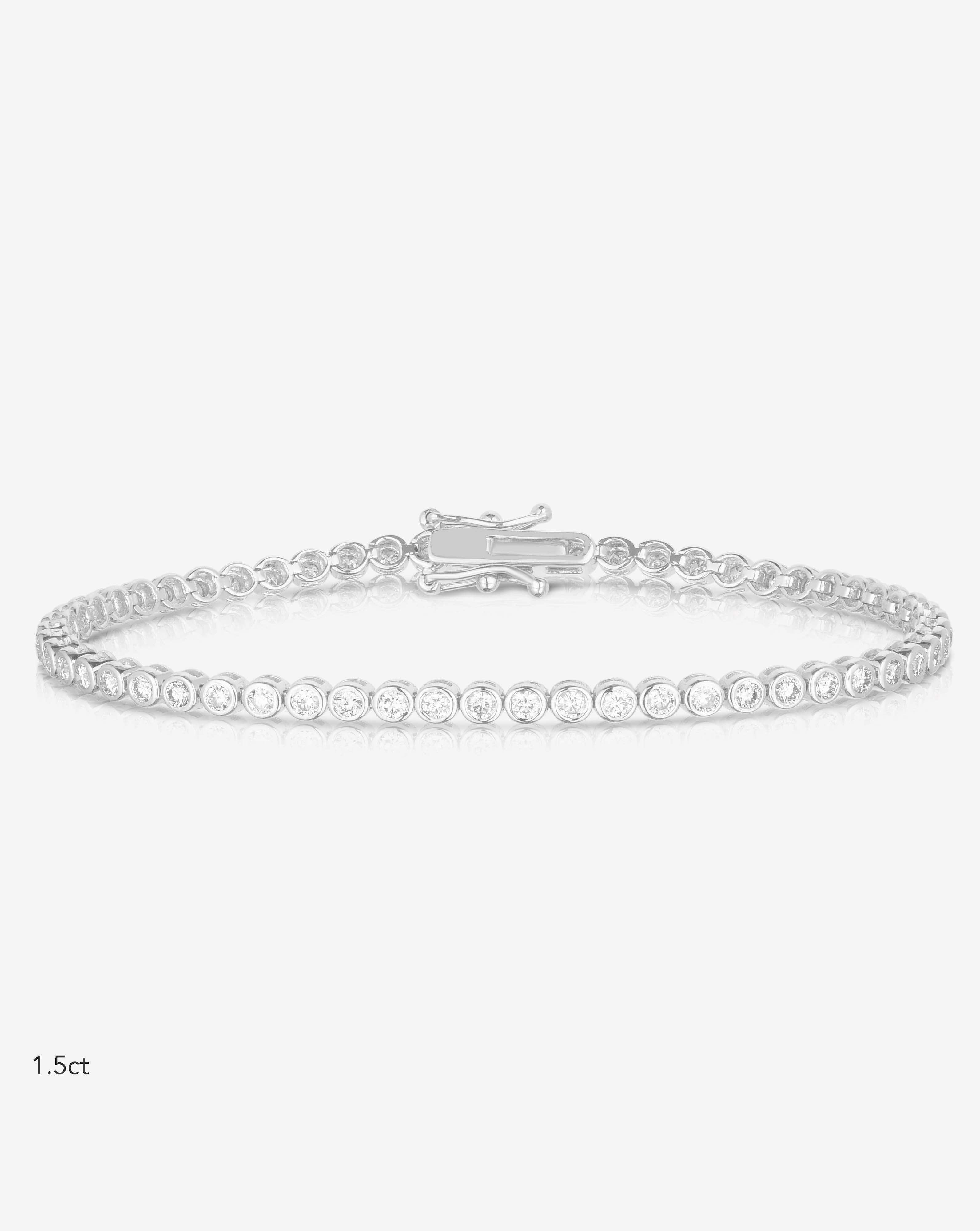 BezelSet Classic Diamond Tennis Bracelet Ring Concierge