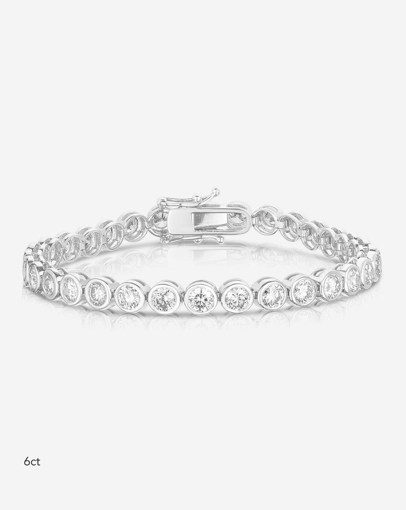 Ring Concierge Bracelets Bezel-Set Classic Diamond Tennis Bracelet 14k white gold 6ct
