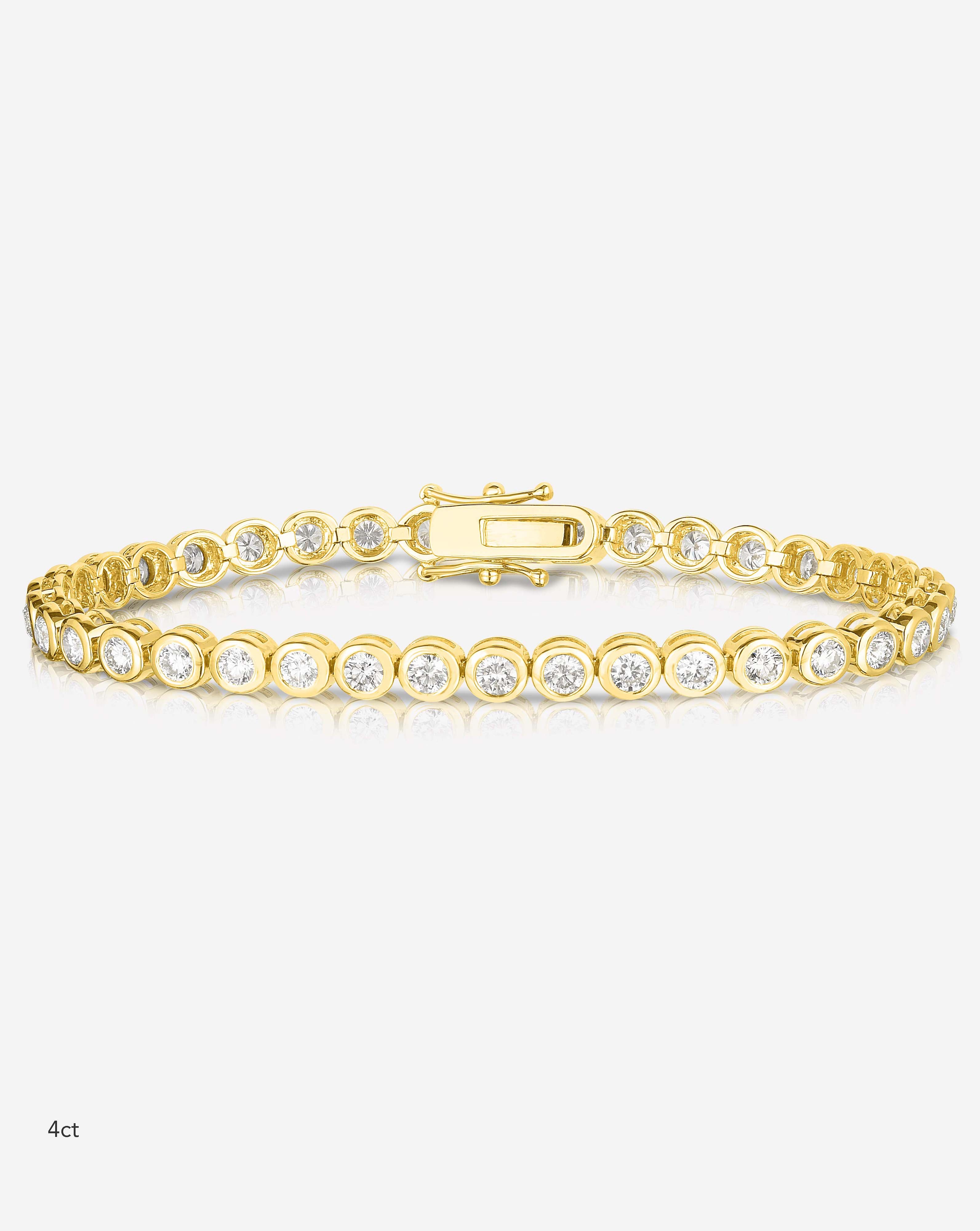 BezelSet Classic Diamond Tennis Bracelet Ring Concierge