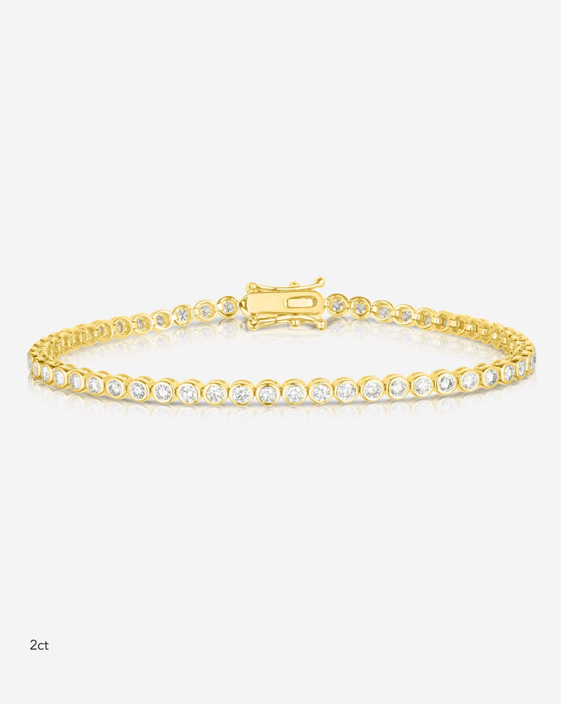 Ring Concierge Bracelets Bezel-Set Classic Diamond Tennis Bracelet 14k yellow gold 2ct