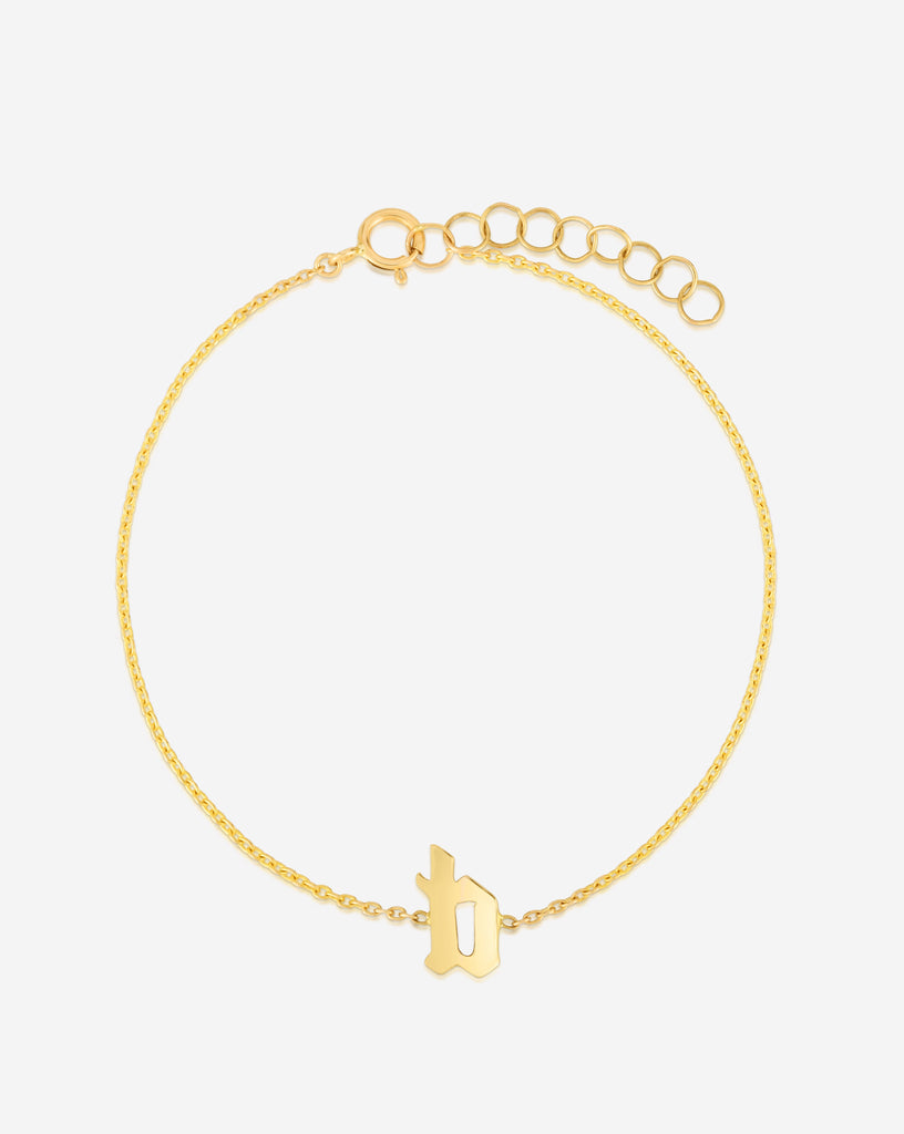 Select Your Initial A to Z Charm Bracelet in Gold Over Silver, Women's, Size: One Size