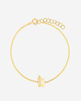 Bold Gold Alphabet Z Bracelet