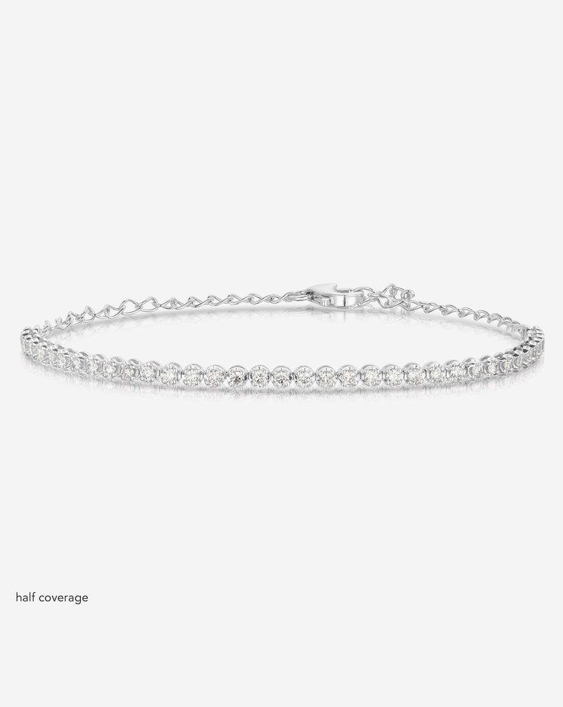 flat lay of half coverage Mini Diamond Tennis Bracelet 33200804200536