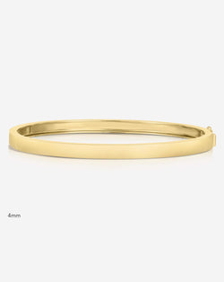 Ring Concierge Bracelets Stackable Gold Bangle in 14k Yellow Gold 4 mm