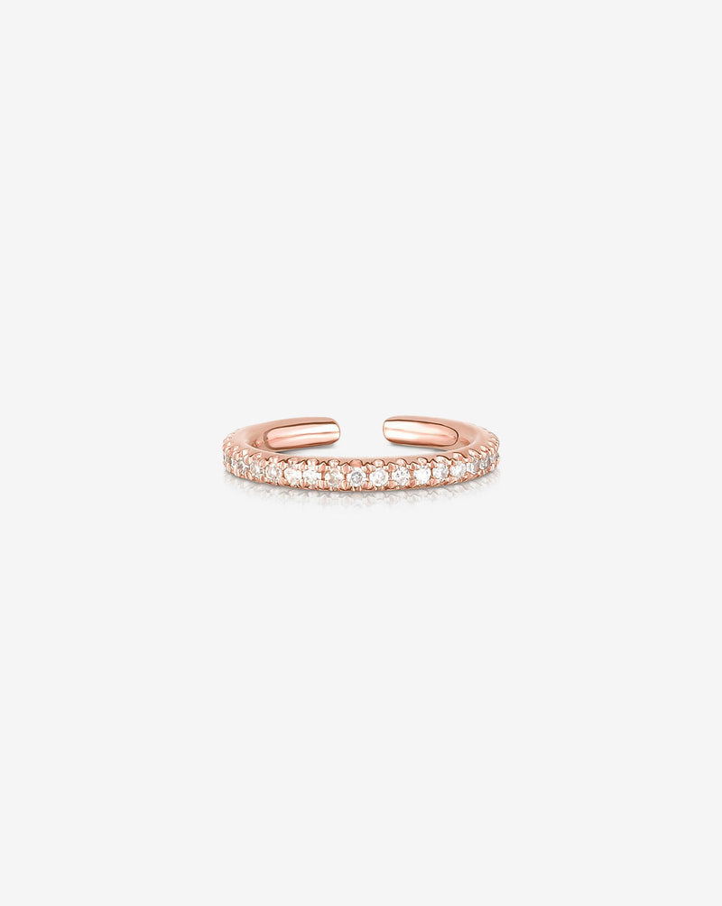 Ring Concierge Earrings 14k Rose Gold Diamond Ear Cuff