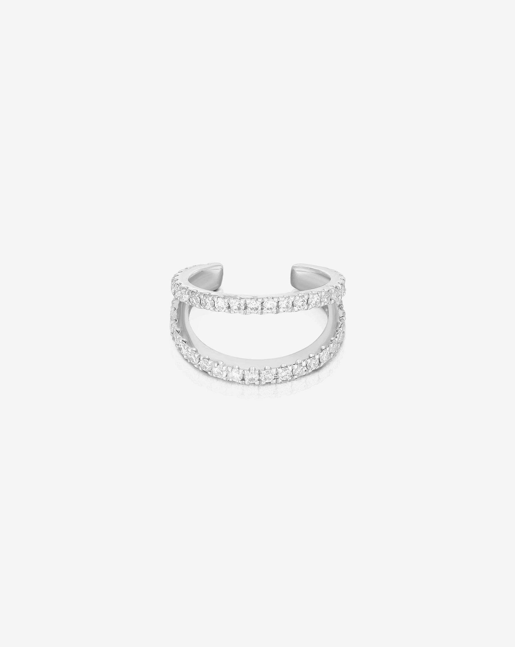 Double Row Diamond Ear Cuff – Ring Concierge