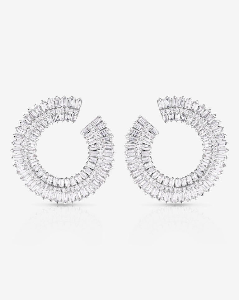 Fanned Diamond Statement Earrings
