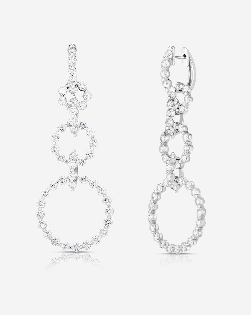 Ring Concierge Earrings 14k White Gold Multiway Single Prong Diamond Statement Earrings