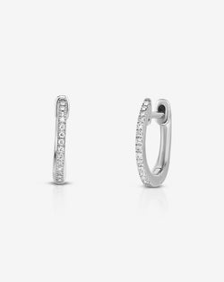 Ring Concierge Earrings 14k White Gold / Pair Diamond Huggies