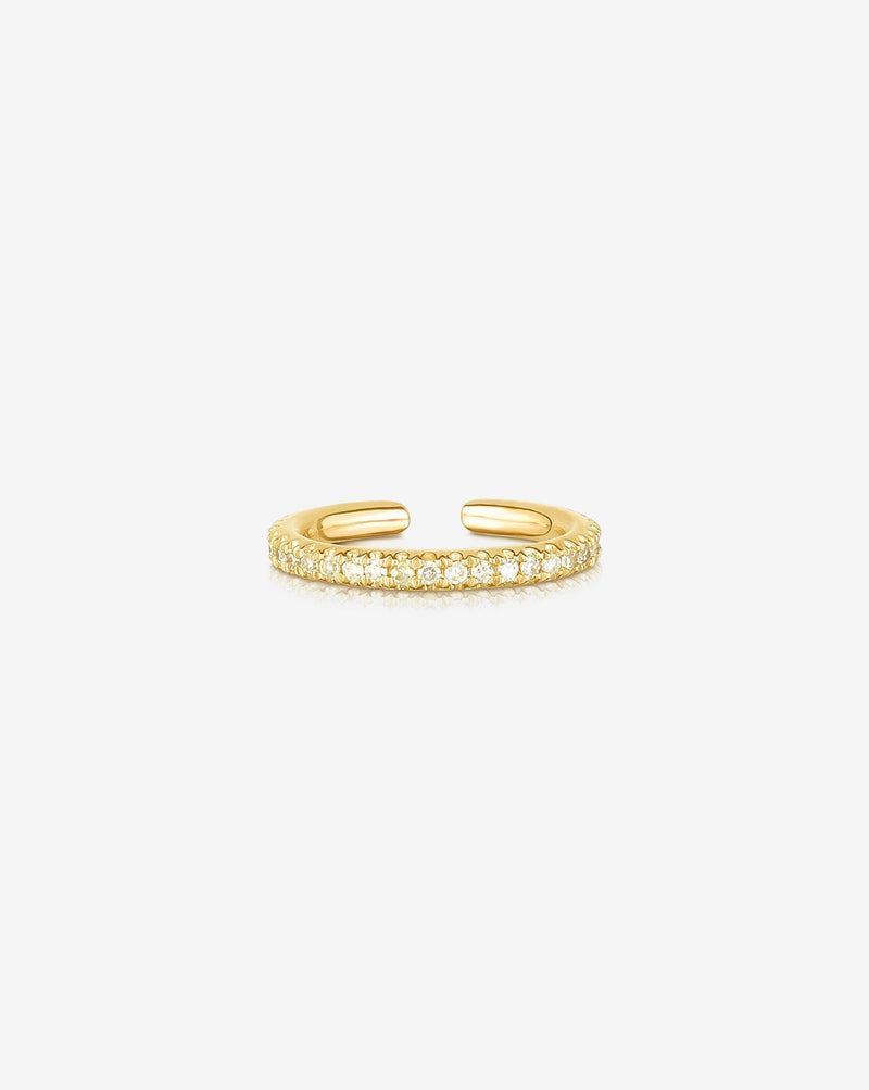 Ring Concierge Earrings 14k Yellow Gold Diamond Ear Cuff