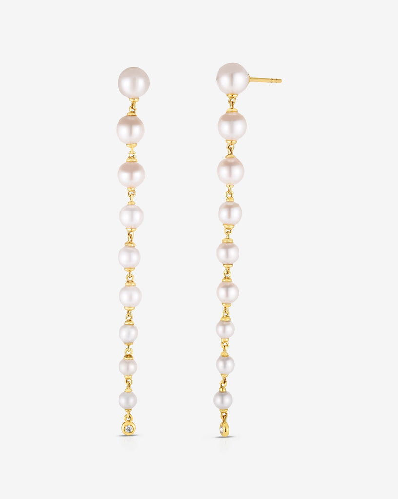 0.70 Carat Diamond Dangle Earrings, Bridal Drop Earrings, Floral Earrings,  Anniversary Gift, 14K Yellow Gold Handmade 2.25 Inch Unique