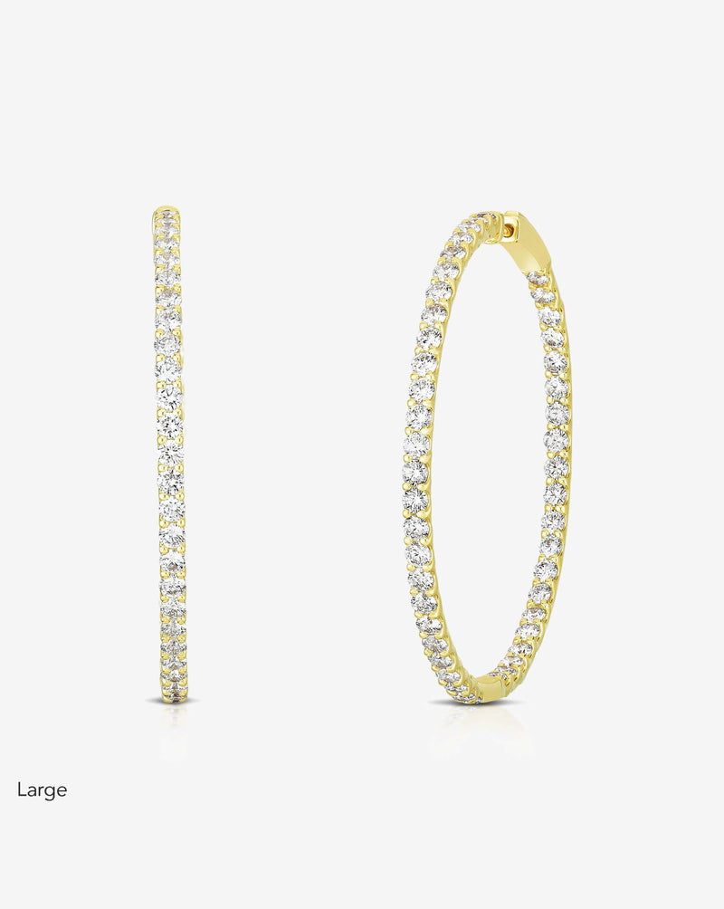 Ring Concierge Earrings 14k Yellow Gold / Large | 4 carats Diamond Eternity Hoops