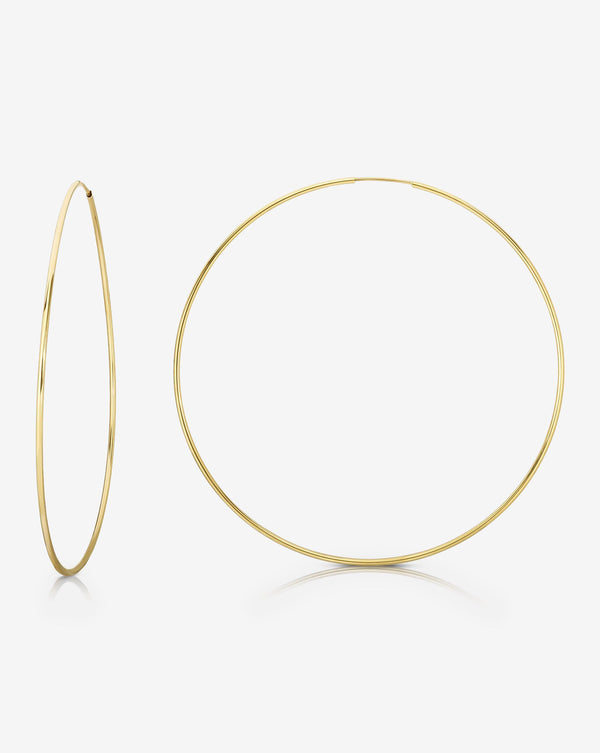 Ring Concierge Earrings 14k Yellow Gold / M 1 mm Endless Gold Tube Hoops
