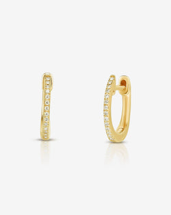 Ring Concierge Earrings 14k Yellow Gold / Pair Diamond Huggies