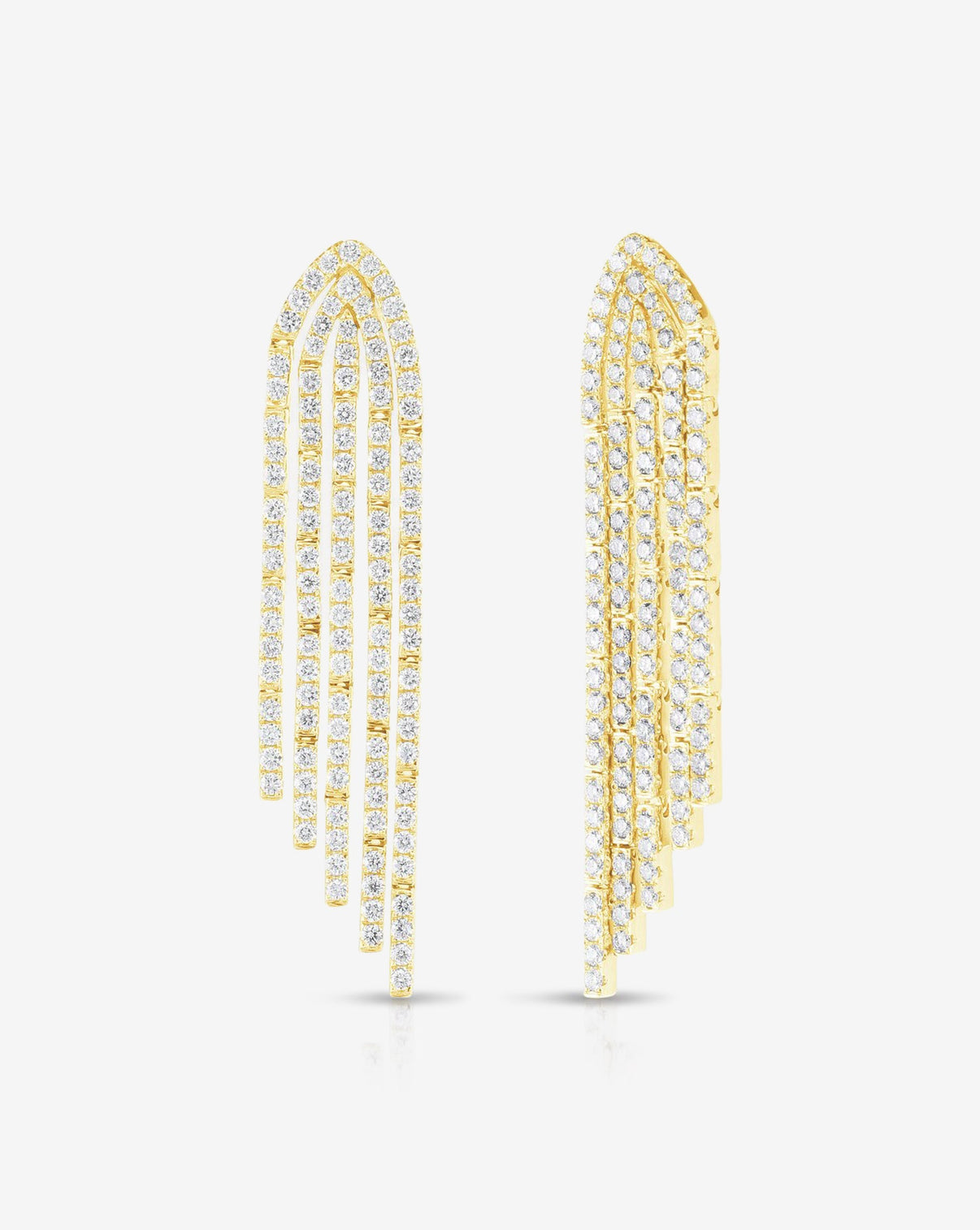 Ring Concierge 14k Yellow Gold Pavé Waterfall Earrings