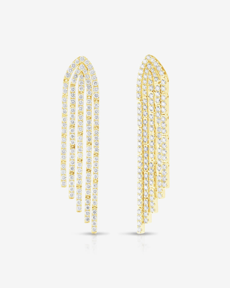Ring Concierge 14k Yellow Gold Pavé Waterfall Earrings