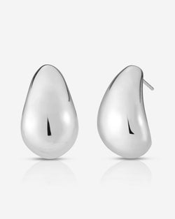 Ring Concierge Earrings Bold Cloud Statement Earrings - white gold