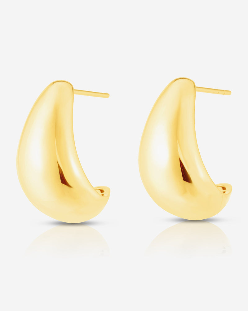 Ring Concierge Earrings Bold Gold Cloud Earrings - yellow gold