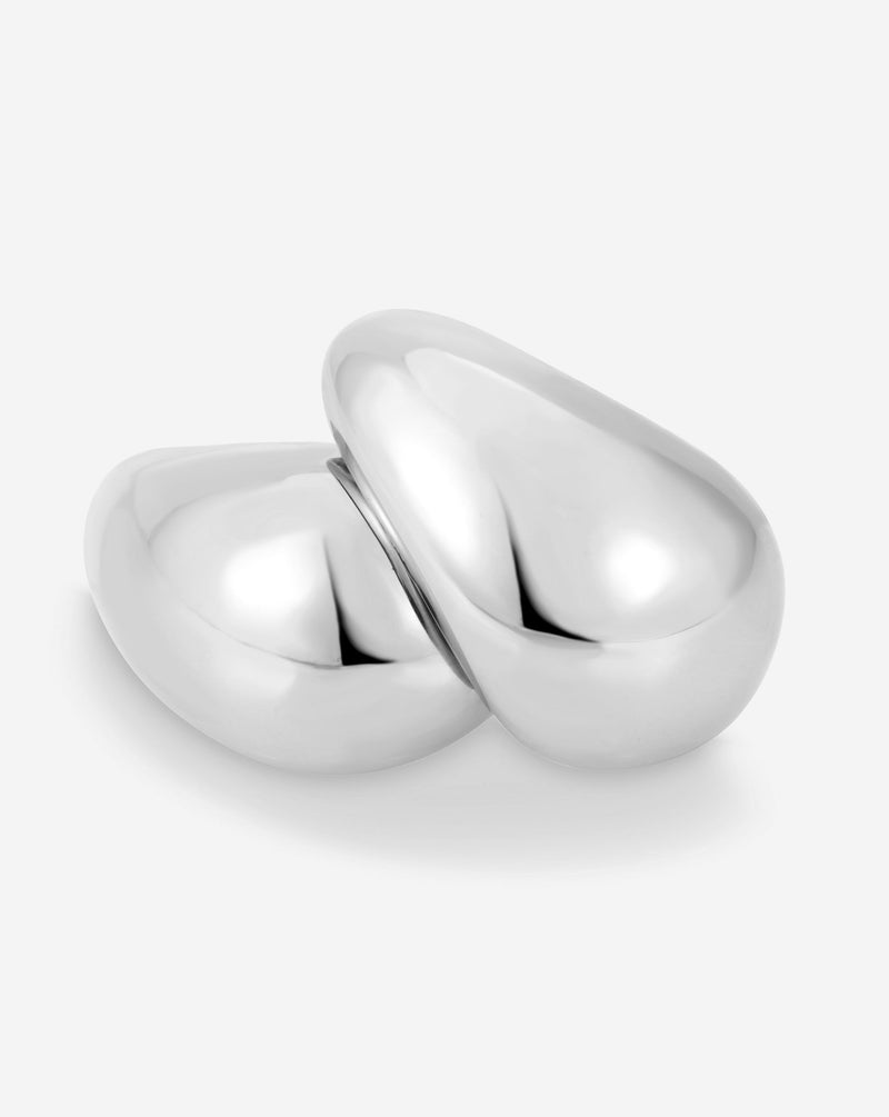 Ring Concierge Earrings Bold Gold Cloud Earrings - white gold