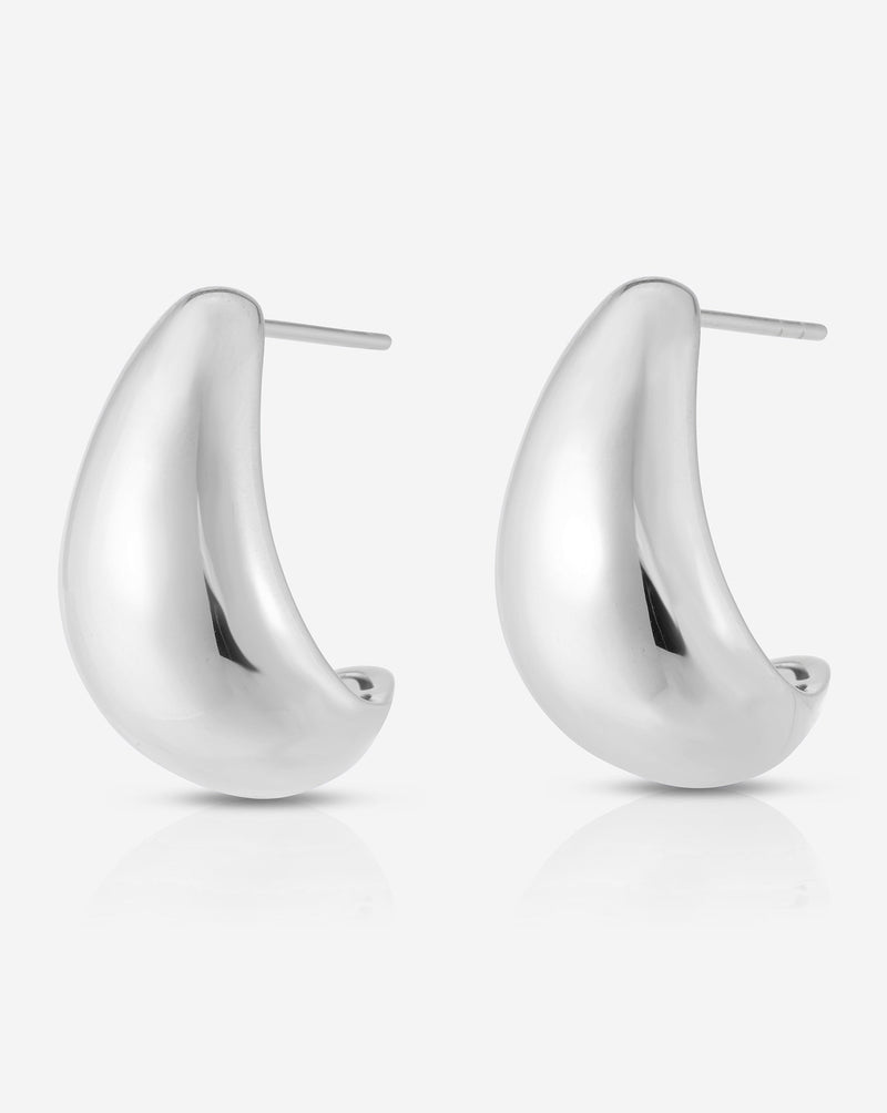 Ring Concierge Earrings Bold Gold Cloud Earrings - white gold