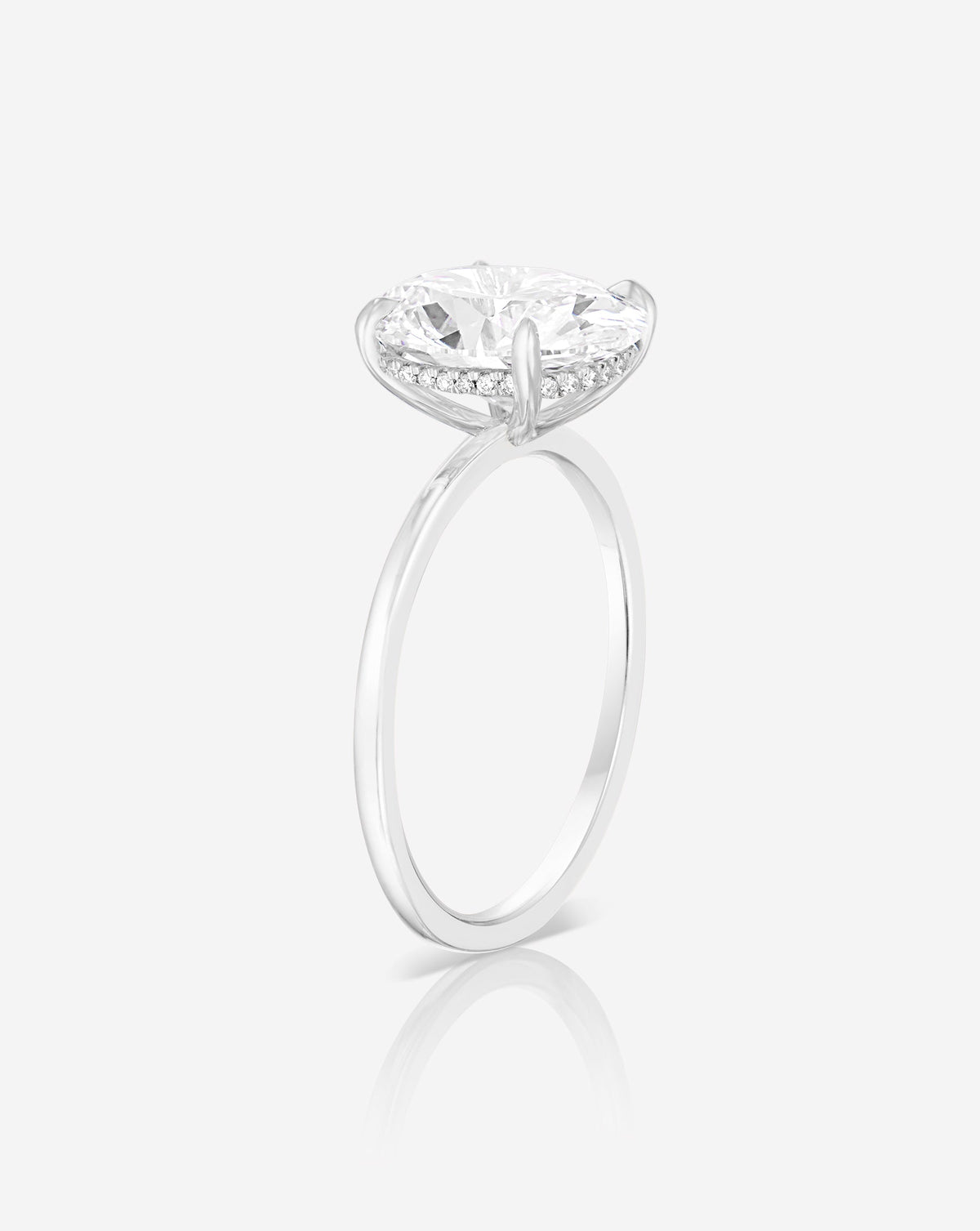 Ring Concierge Lab Grown Engagement Rings Oval Lab Diamond Ring side view