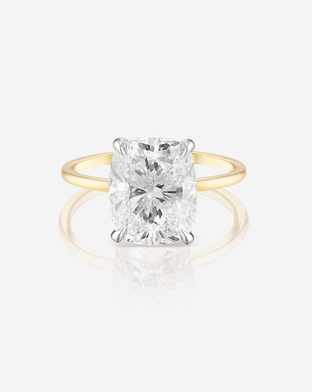 2.71 Cushion Lab Diamond in Whisper Thin® Hidden Halo