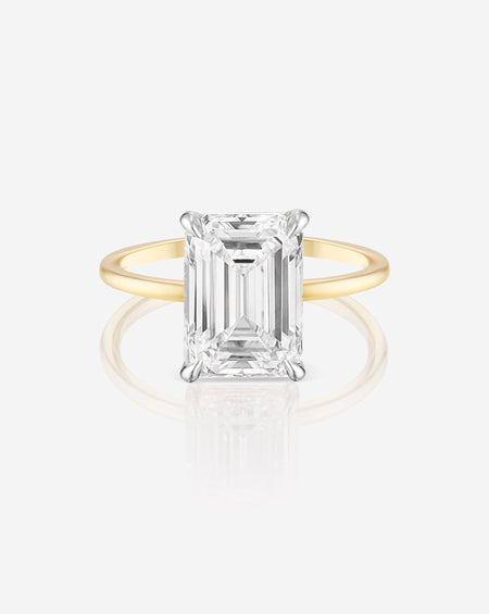 4.02 Emerald Lab Diamond in Whisper Thin® Hidden Halo