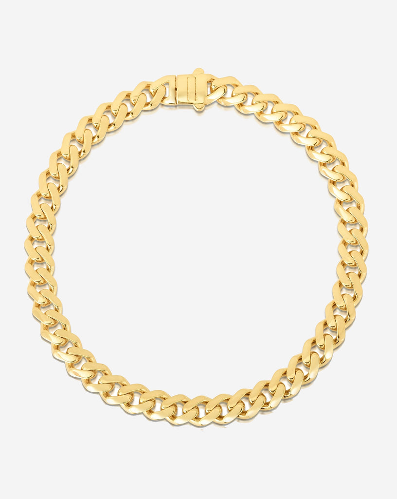 Men's 14K Gold Cuban Link Chain Bracelet