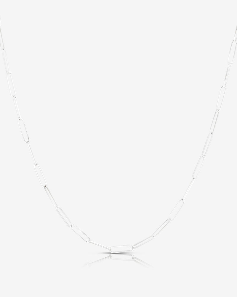 Ring Concierge Necklaces 14k White Gold / 18" Small Link Chain Necklace