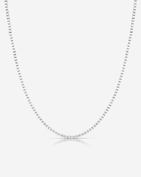 Classic Lab Diamond Tennis Necklace
