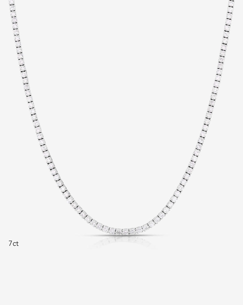 Ring Concierge Necklaces 14k White Gold / 7 carats / 16" 7 carat Classic Diamond Tennis Necklace