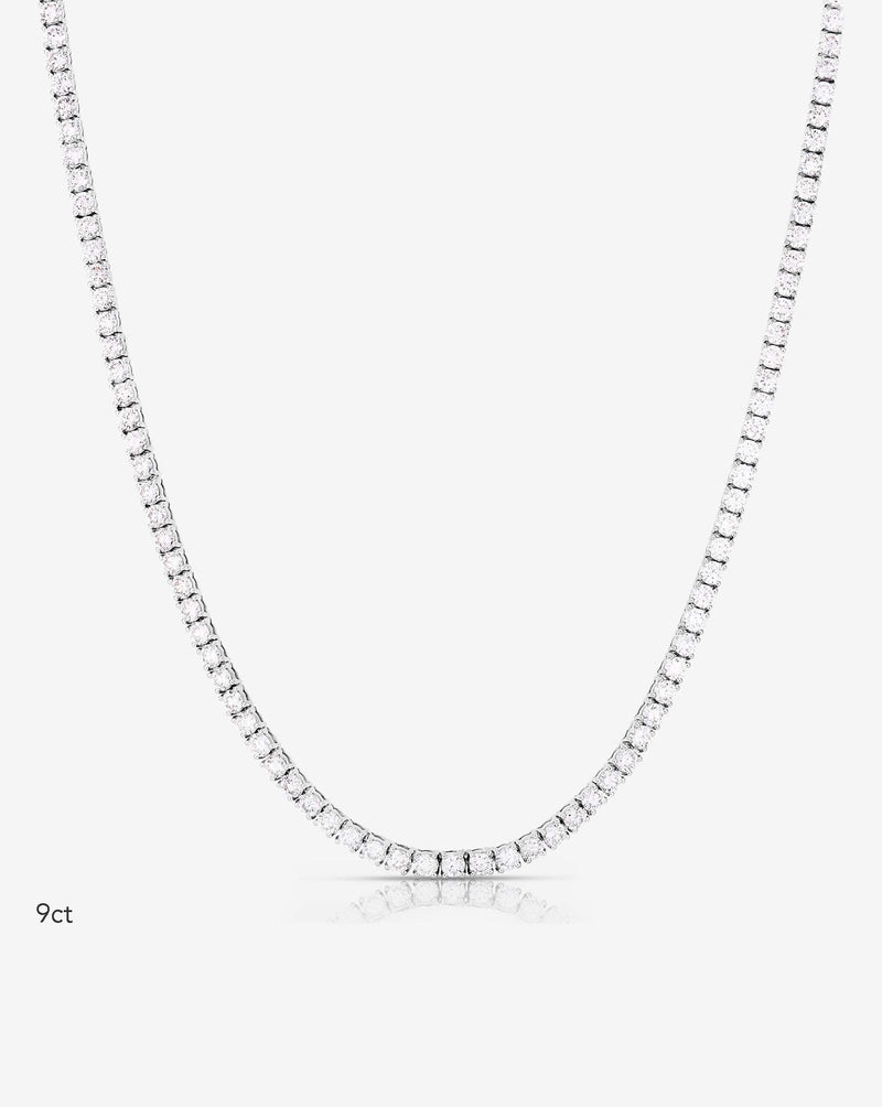Ring Concierge Necklaces 14k White Gold / 9 carats / 16" 9 carat Classic Diamond Tennis Necklace