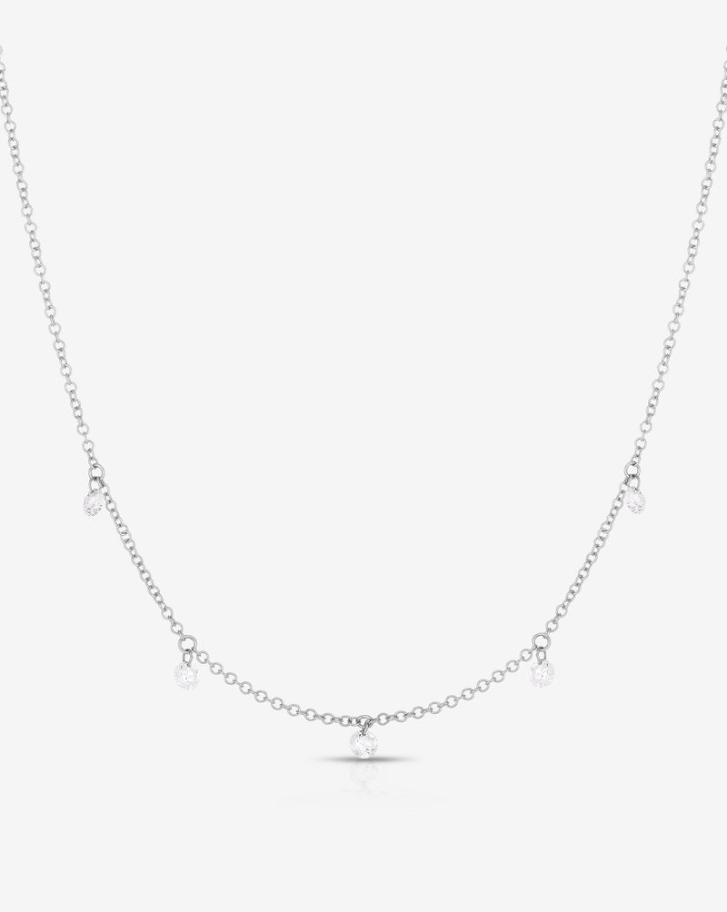 Ring Concierge Necklaces 14k White Gold Floating Diamond Necklace