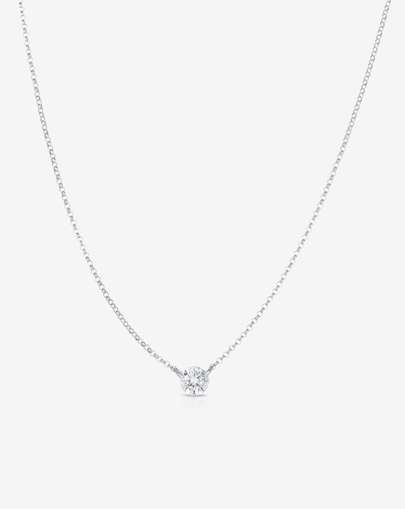 Ring Concierge Necklaces 14k White Gold Half Carat Floating Diamond Necklace
