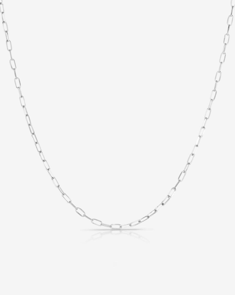 Ring Concierge Necklaces 14k White Gold Mini Link Chain Necklace