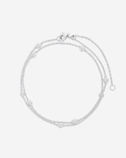 Ring Concierge Necklaces 14k White Gold Multiway Diamond Bezel Necklace + Double Wrap Bracelet
