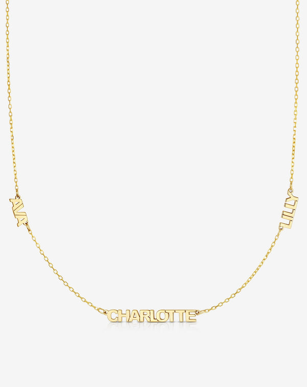 Ring Concierge Necklaces 14k Yellow Gold / 1 Personalized Multi-Name Necklace