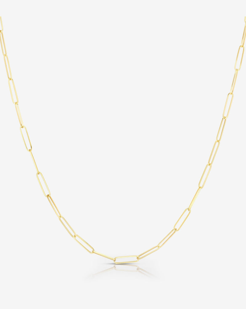 Ring Concierge Necklaces 14k Yellow Gold / 18" Small Link Chain Necklace