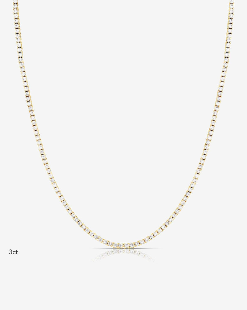 Ring Concierge Necklaces 14k Yellow Gold / 3 carats / 16" 3 carat Classic Diamond Tennis Necklace