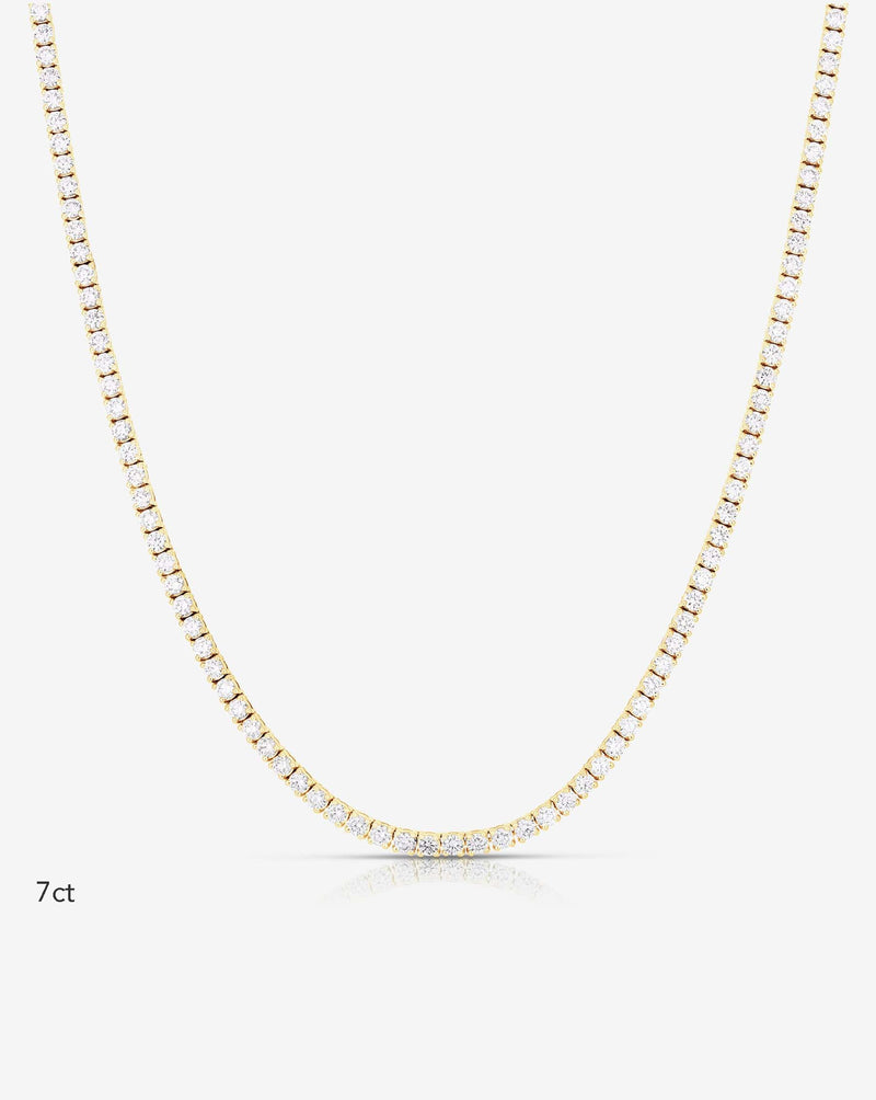 Ring Concierge Necklaces 14k Yellow Gold / 7 carats / 16" 7 carat Classic Diamond Tennis Necklace