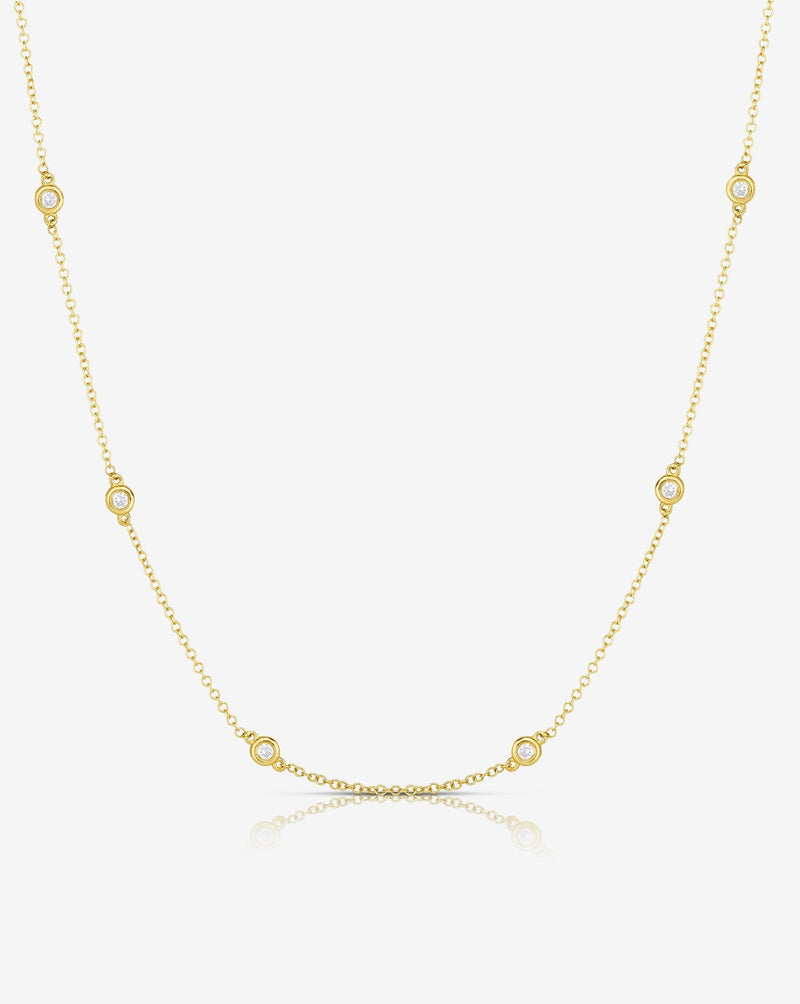 Ring Concierge Necklaces 14k Yellow Gold Diamond Bezel Station Necklace 30757277401176