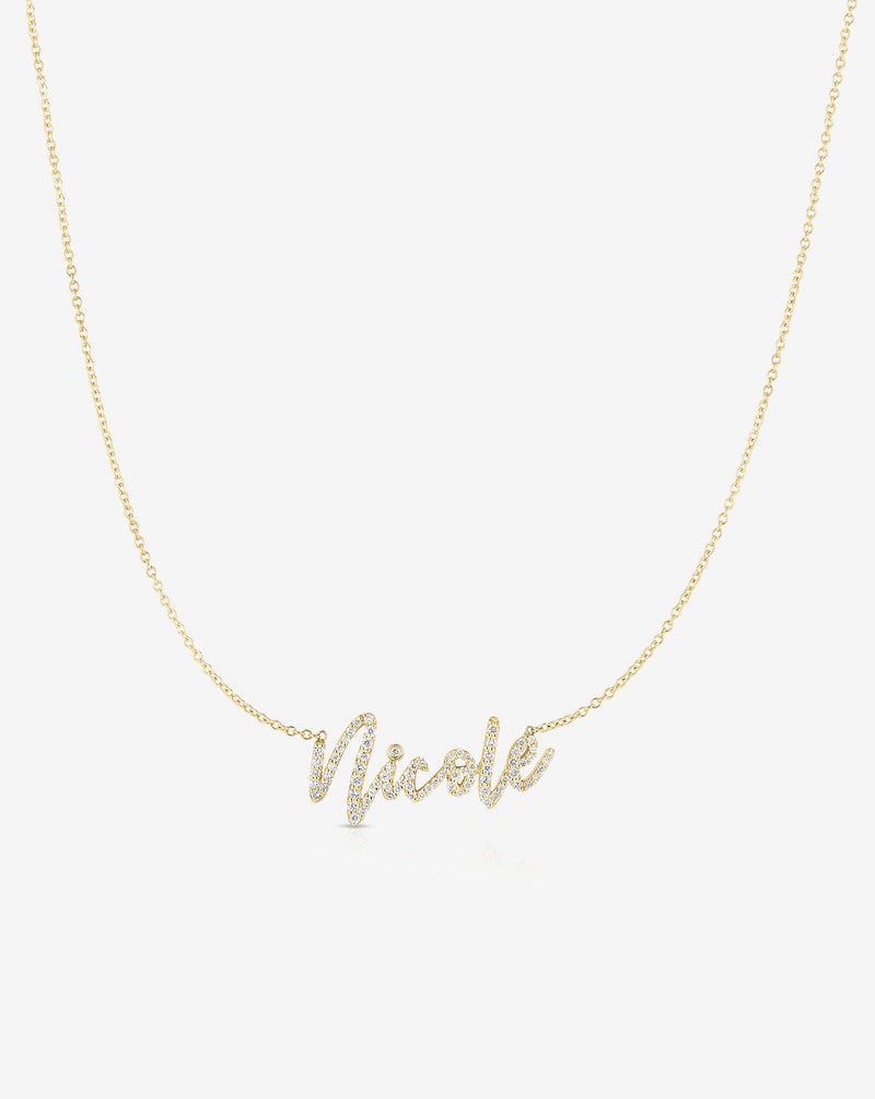 Personalized Diamond Script Name Necklace – Ring Concierge