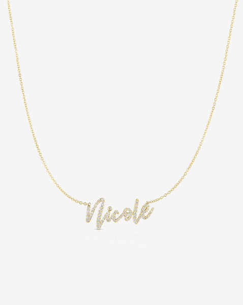 Personalized Diamond Script Name Necklace – Ring Concierge