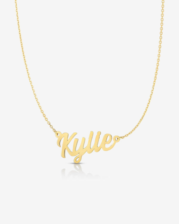 Ring Concierge Necklaces 14k Yellow Gold / First letter uppercase (as pictured) Personalized Script Name Necklace